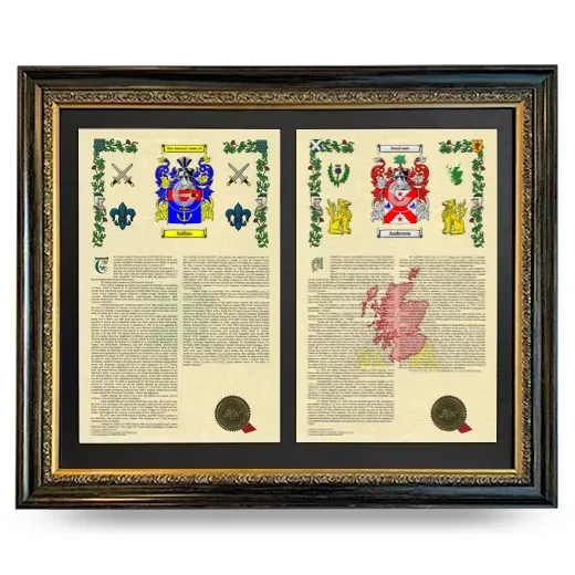 Double Armorial History Framed - Heirloom
