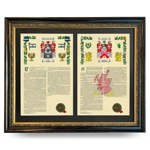 Double Armorial History Framed - Heirloom