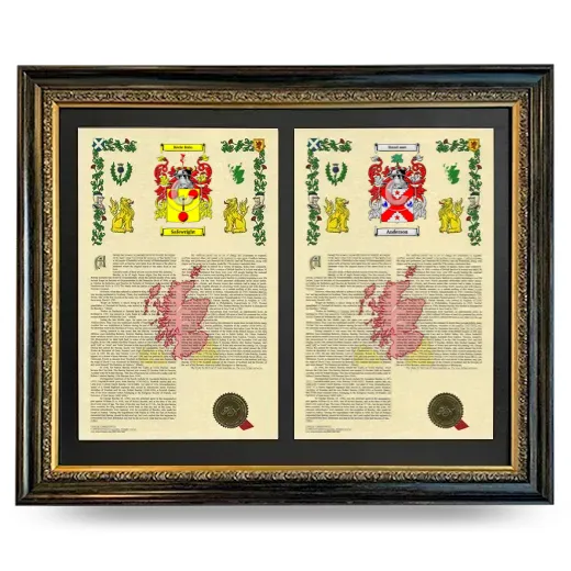 Double Armorial History Framed - Heirloom