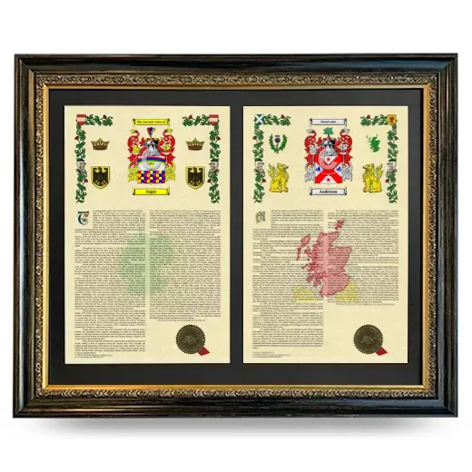Double Armorial History Framed - Heirloom