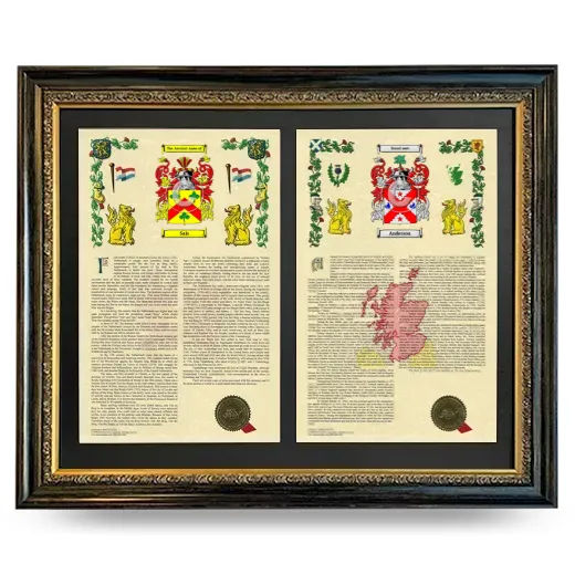 Double Armorial History Framed - Heirloom