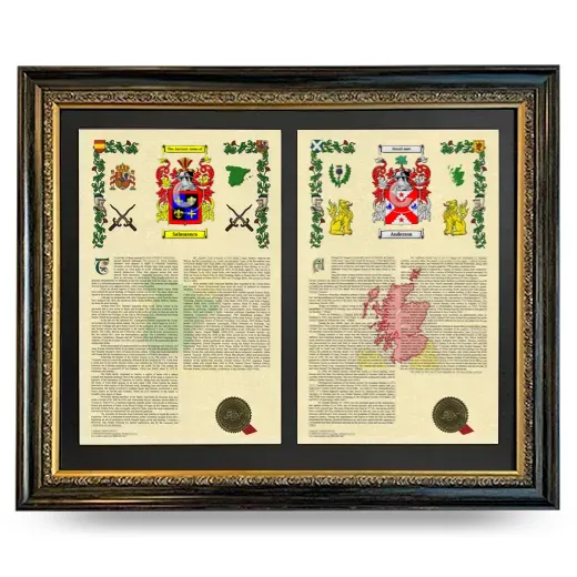 Double Armorial History Framed - Heirloom