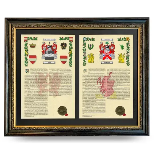 Double Armorial History Framed - Heirloom