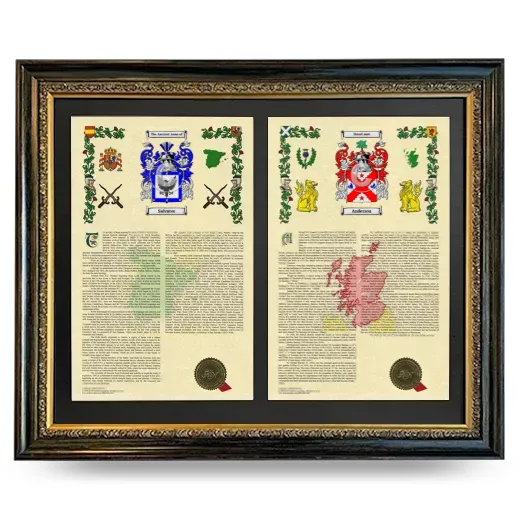 Double Armorial History Framed - Heirloom