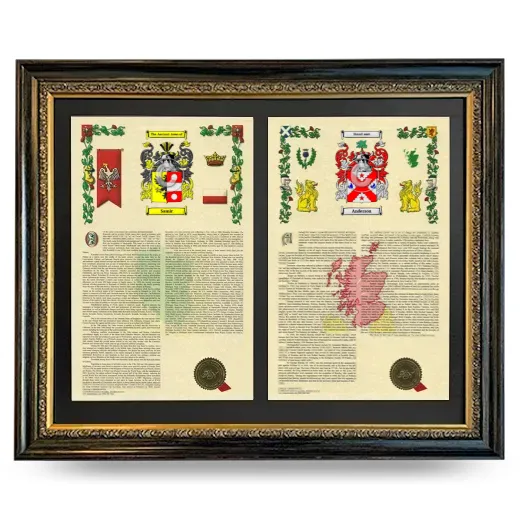 Double Armorial History Framed - Heirloom