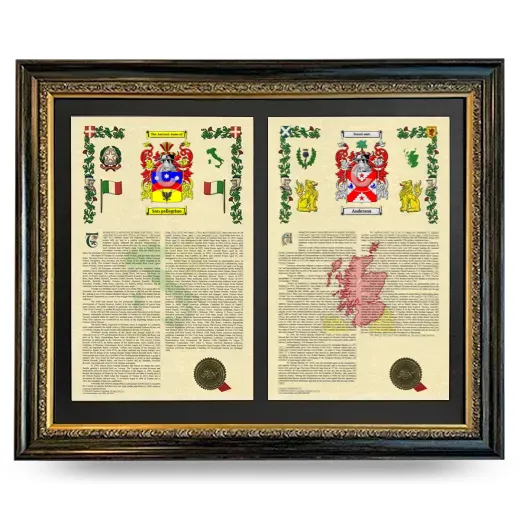 Double Armorial History Framed - Heirloom
