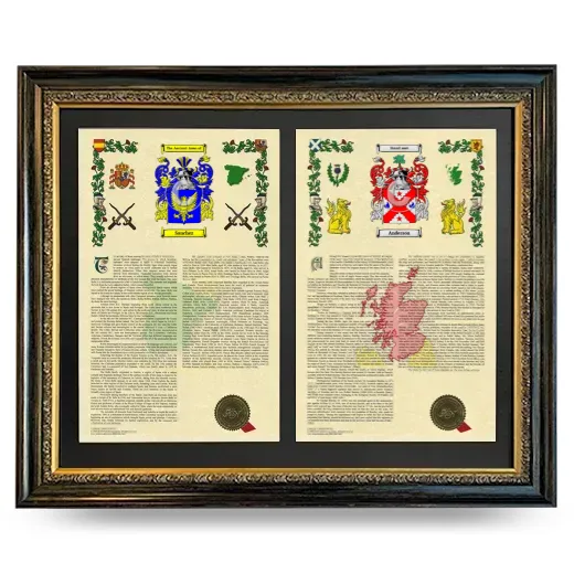 Double Armorial History Framed - Heirloom