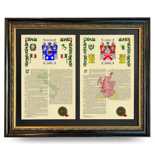 Double Armorial History Framed - Heirloom