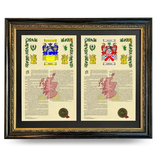 Double Armorial History Framed - Heirloom