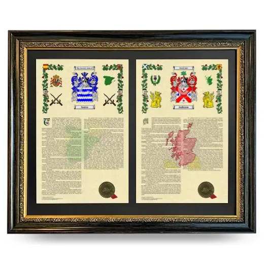 Double Armorial History Framed - Heirloom