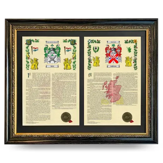 Double Armorial History Framed - Heirloom
