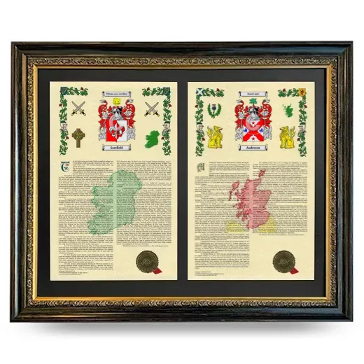 Double Armorial History Framed - Heirloom