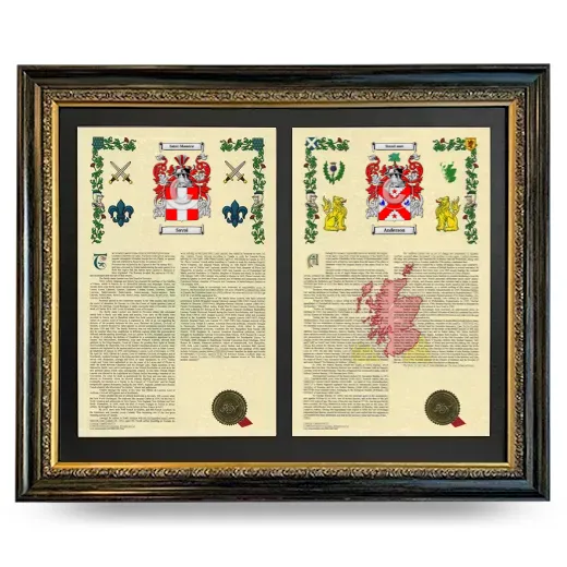 Double Armorial History Framed - Heirloom
