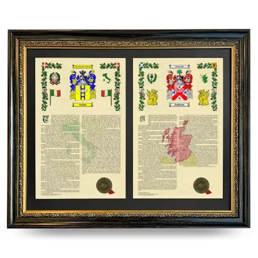 Double Armorial History Framed - Heirloom