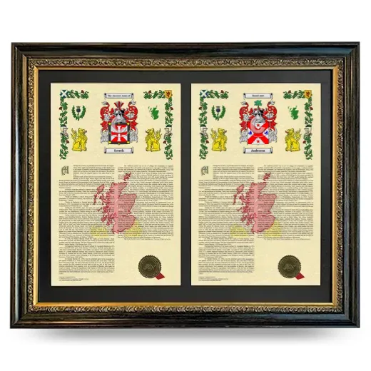 Double Armorial History Framed - Heirloom