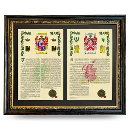 Double Armorial History Framed - Heirloom