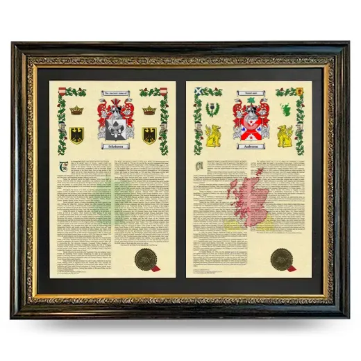 Double Armorial History Framed - Heirloom
