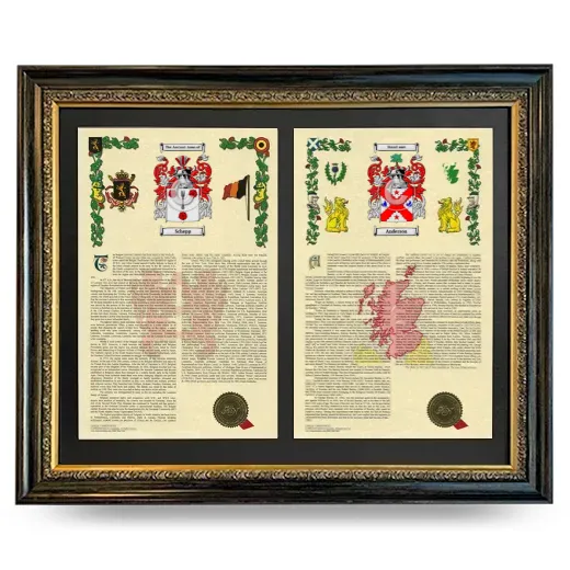 Double Armorial History Framed - Heirloom