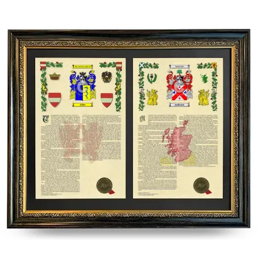 Double Armorial History Framed - Heirloom