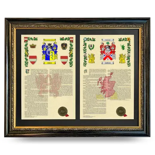 Double Armorial History Framed - Heirloom