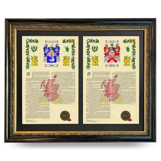 Double Armorial History Framed - Heirloom