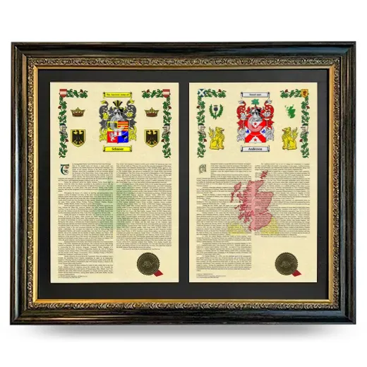 Double Armorial History Framed - Heirloom