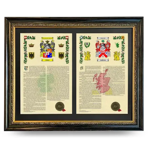 Double Armorial History Framed - Heirloom