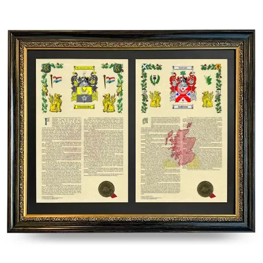 Double Armorial History Framed - Heirloom