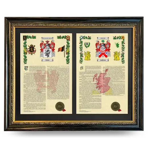 Double Armorial History Framed - Heirloom