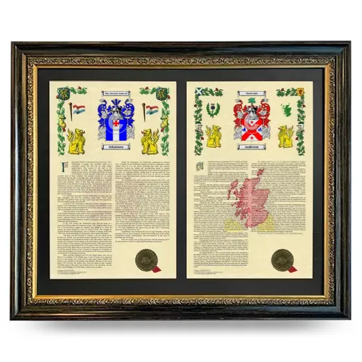 Double Armorial History Framed - Heirloom
