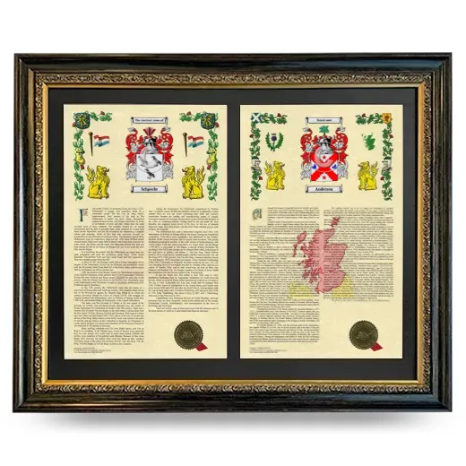 Double Armorial History Framed - Heirloom