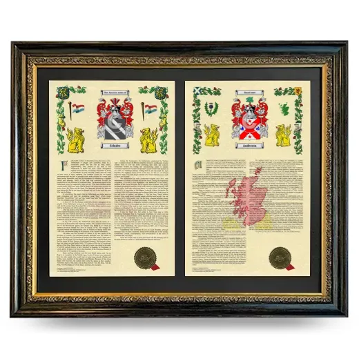 Double Armorial History Framed - Heirloom