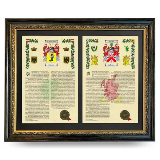 Double Armorial History Framed - Heirloom
