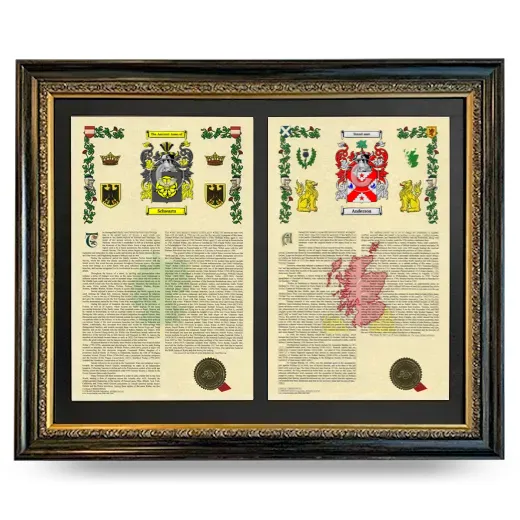 Double Armorial History Framed - Heirloom