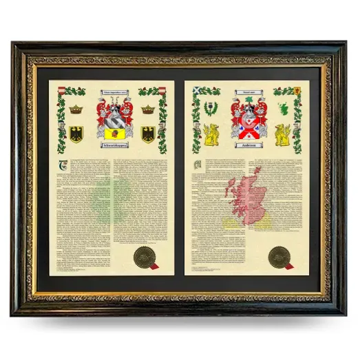 Double Armorial History Framed - Heirloom