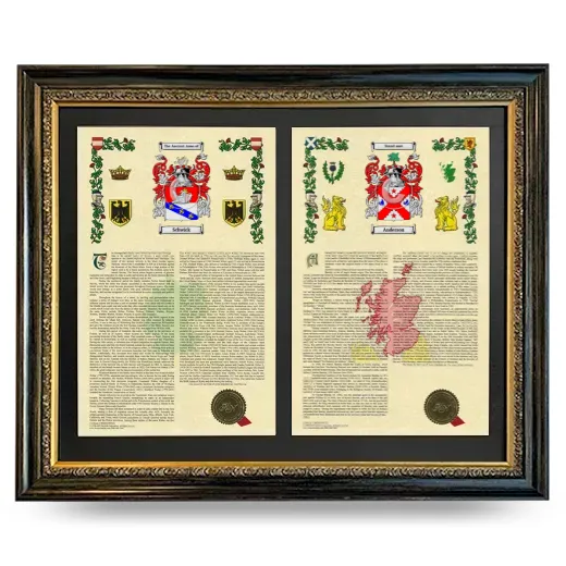 Double Armorial History Framed - Heirloom