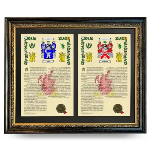 Double Armorial History Framed - Heirloom
