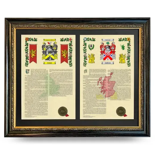 Double Armorial History Framed - Heirloom