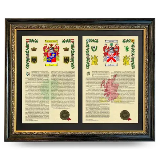 Double Armorial History Framed - Heirloom