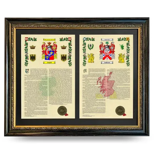 Double Armorial History Framed - Heirloom