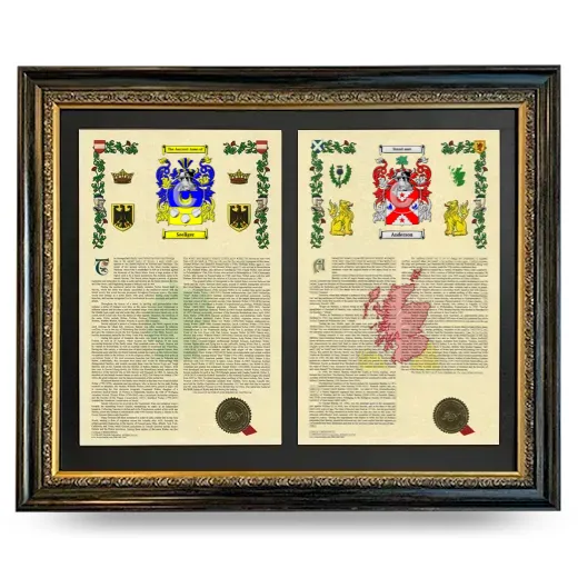 Double Armorial History Framed - Heirloom