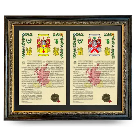 Double Armorial History Framed - Heirloom