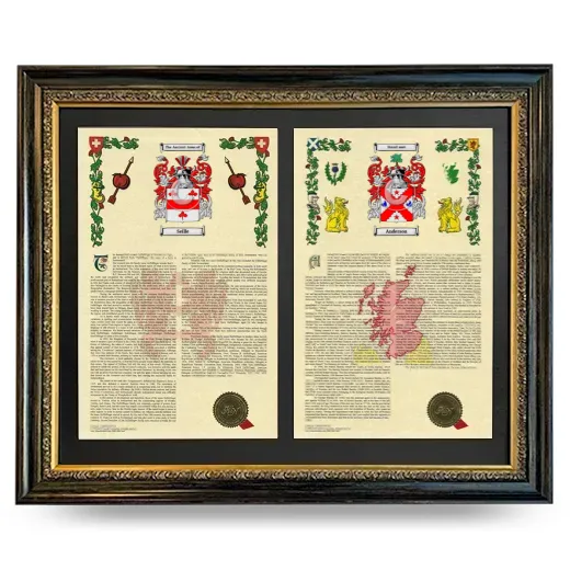 Double Armorial History Framed - Heirloom