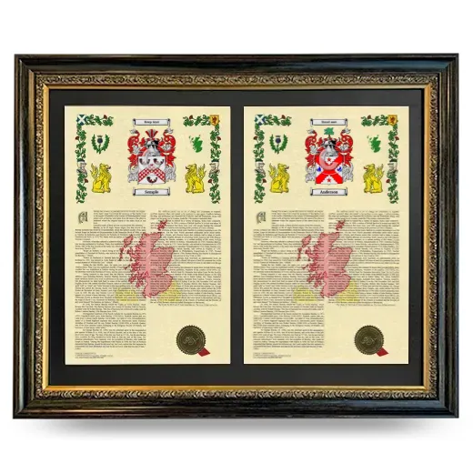 Double Armorial History Framed - Heirloom