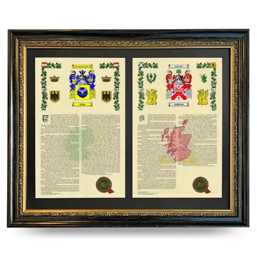 Double Armorial History Framed - Heirloom