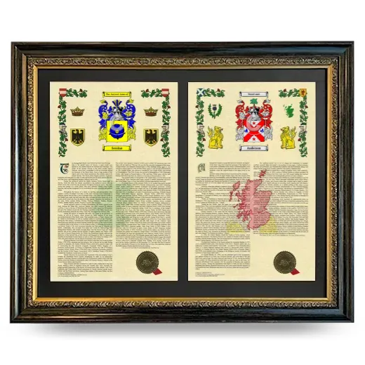 Double Armorial History Framed - Heirloom