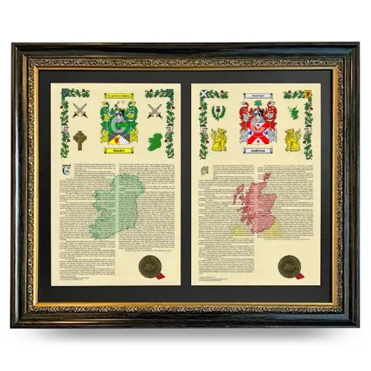 Double Armorial History Framed - Heirloom
