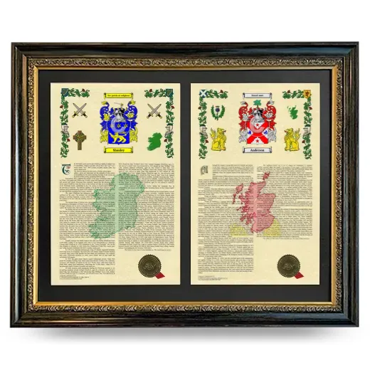 Double Armorial History Framed - Heirloom