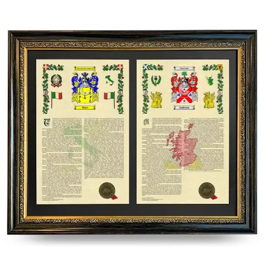 Double Armorial History Framed - Heirloom