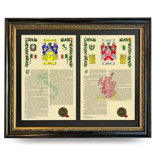Double Armorial History Framed - Heirloom